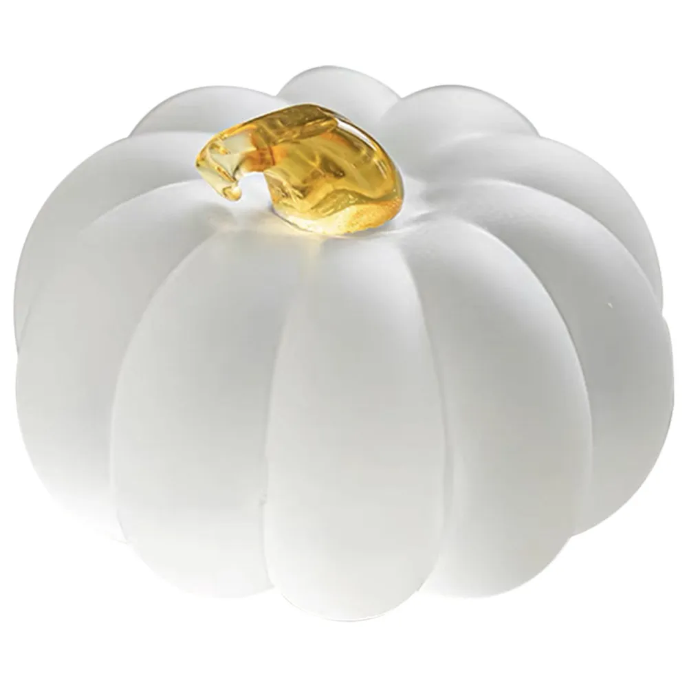 Pumpkin Shape Crystal Glass Calligraphy Paperweight Brush Holder Paper Weight for Writing Practice Crystal Glass Paperweight