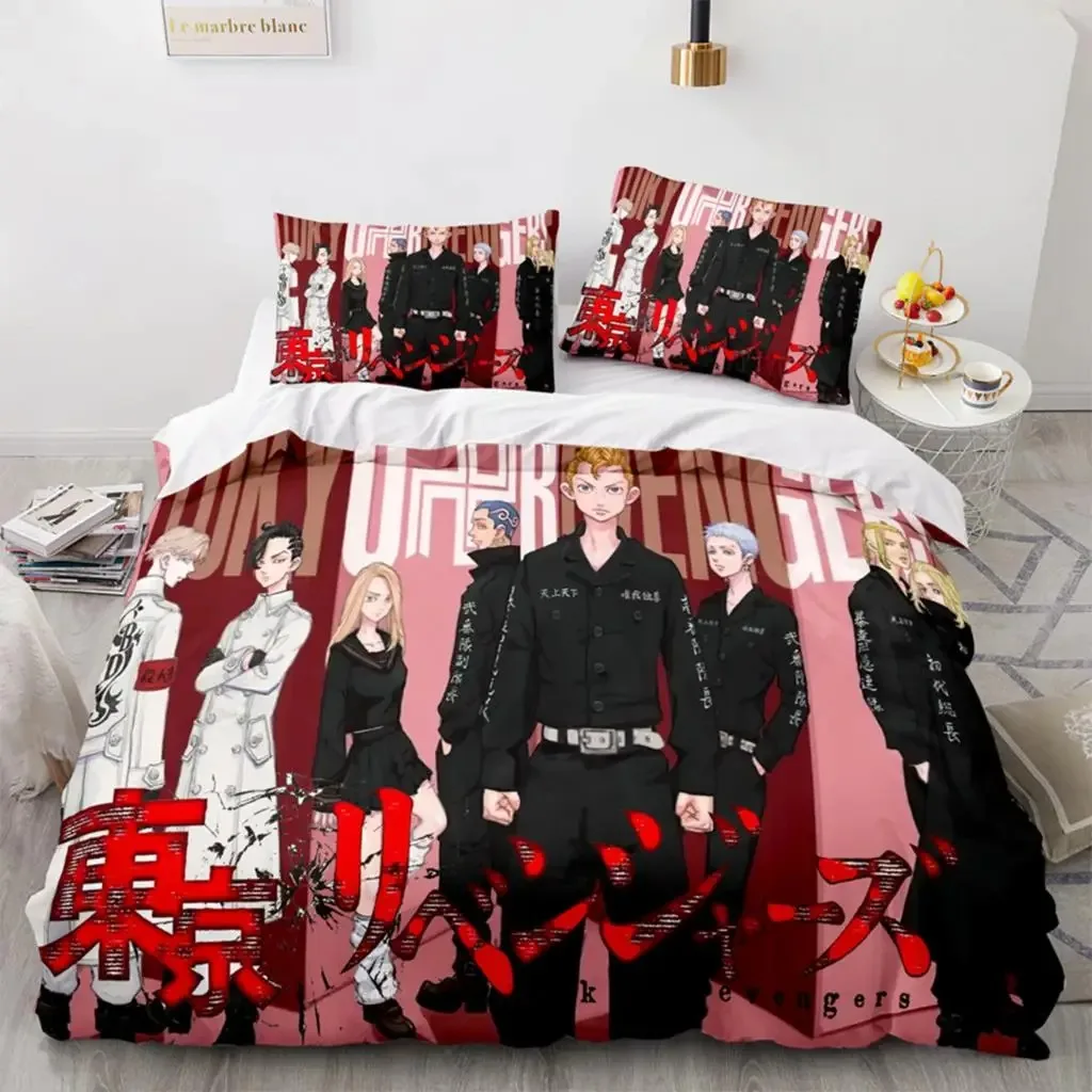 Anime Tokyo Revengers Ryuguuji Ken Sano Manjiro Duvet Cover Cartoon Bedding Sets Bed Set Quilt Comforter Covers Home Textiles