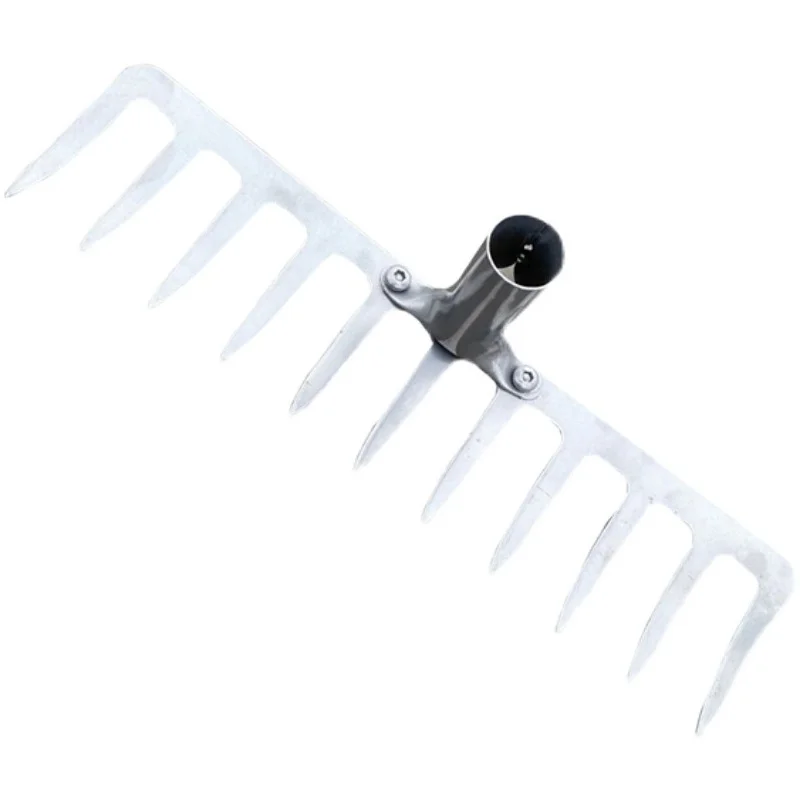 Thickened Agricultural Nail Rake Multi-Tooth Rake Multi-Functional Manganese Steel Scraper Iron Rake for Farm Use
