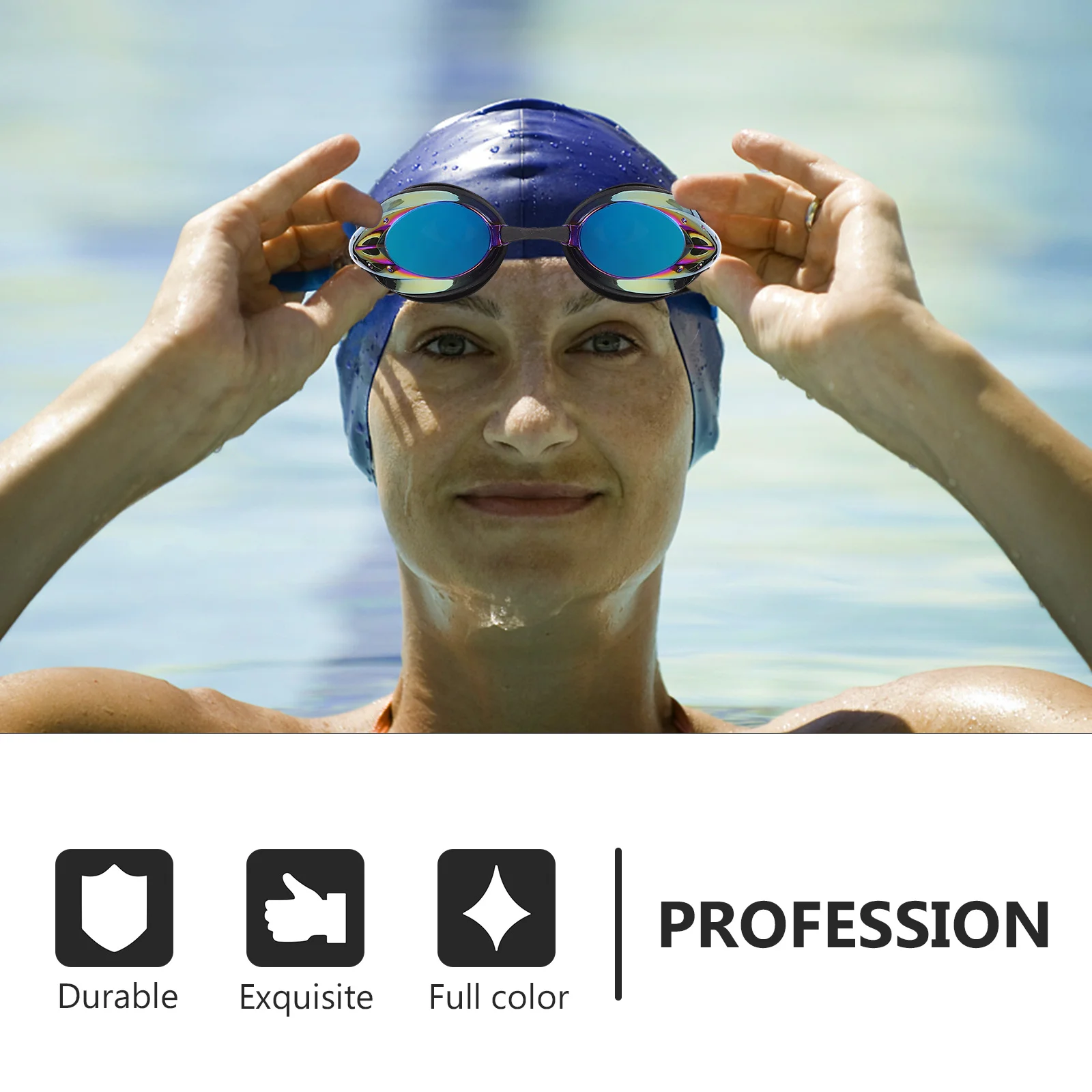 

1Set Anti-Fog Swim Goggles for Adults Enhanced Clarity Wide View Goggle with Double Fog Resistance Swimming Tool