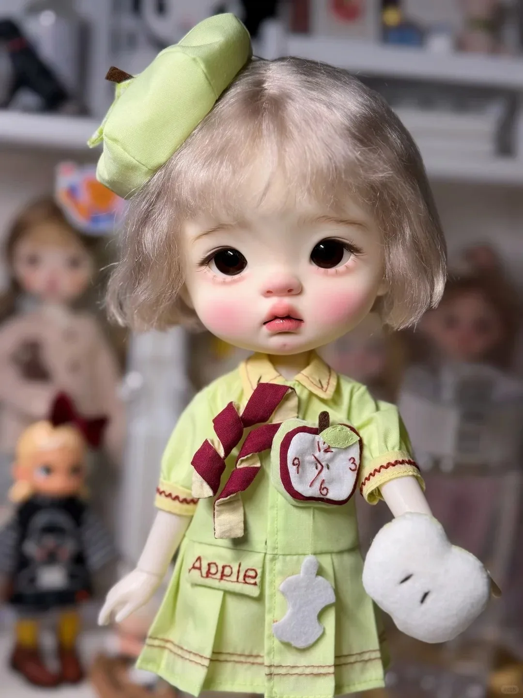 

Кукла BJD 1/6 Meng с большой головой, милая девушка, полный набор, игрушка из смолы, подарок на день рождения, куклы в предложениях, шарнирные куклы, бесплатная доставка со склада