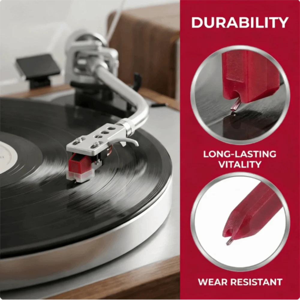 

Clear Audio Dual Magnet Turntable Stylus Stereo System High Precision Record Player Stylus Stylus Needle Audio Playback