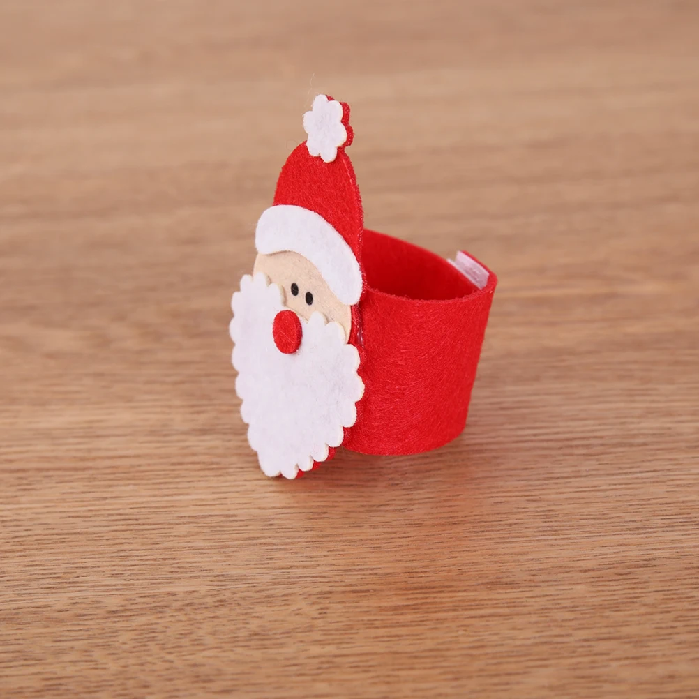 

12pcs Christmas Santa Napkin Rings Buckle Holders Serviette Bracket Decoration Banquet Dinner