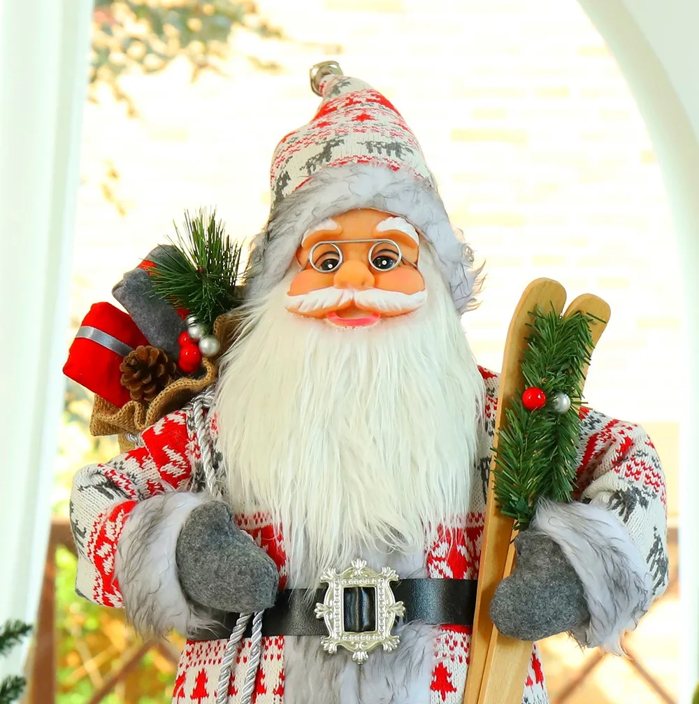 60cm Big Size Santa Claus Doll Christmas Ornaments 2023 New Year Party Shop Window Christmas Accessories Decorations for Home