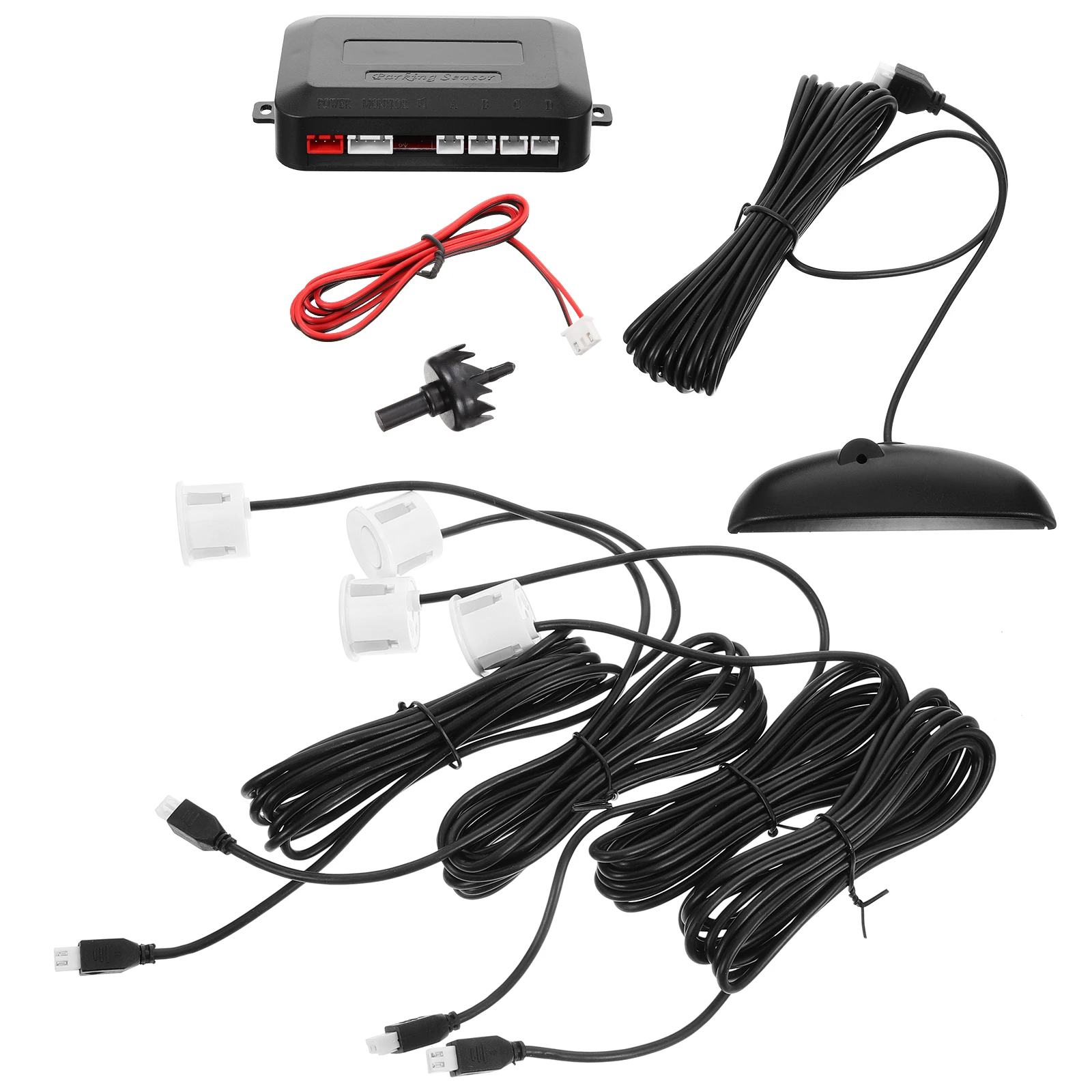 

1 set Backup Sensor White LCD Display Car Parking Assist System for Vehicle Safety Distance