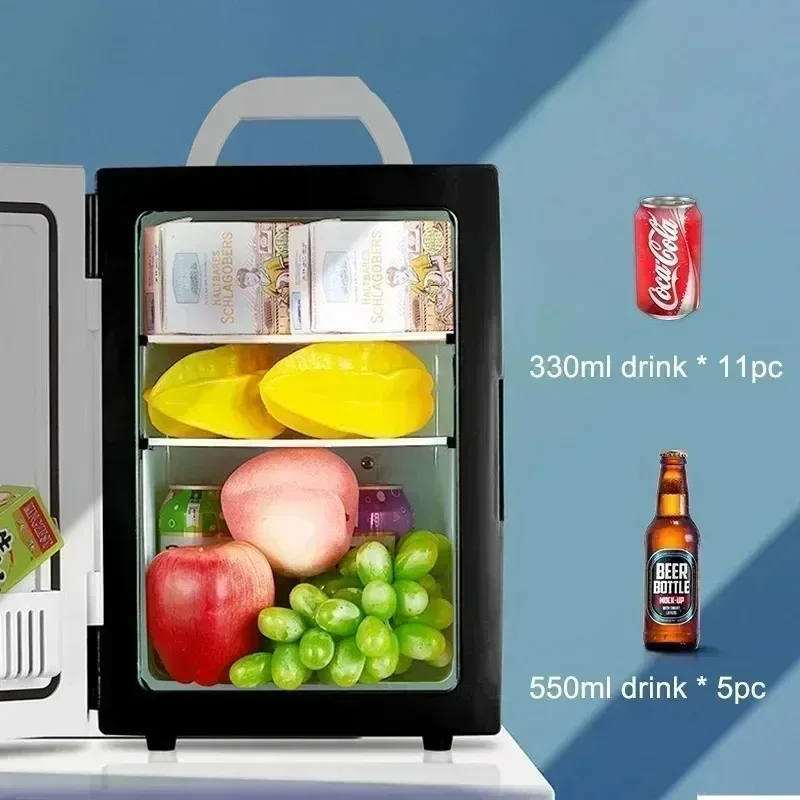 Latest Version Car Refrigerator Small Mini Refrigeration Student Dormitory Cosmetic Refrigerator Car Home Dual-use