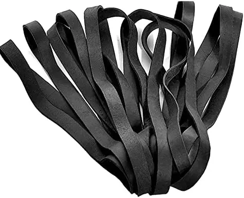 Flat Length 27cm Extra Long Black Wide 1cm Elastic Rubber Band Industrial Tie Good For Trash Can