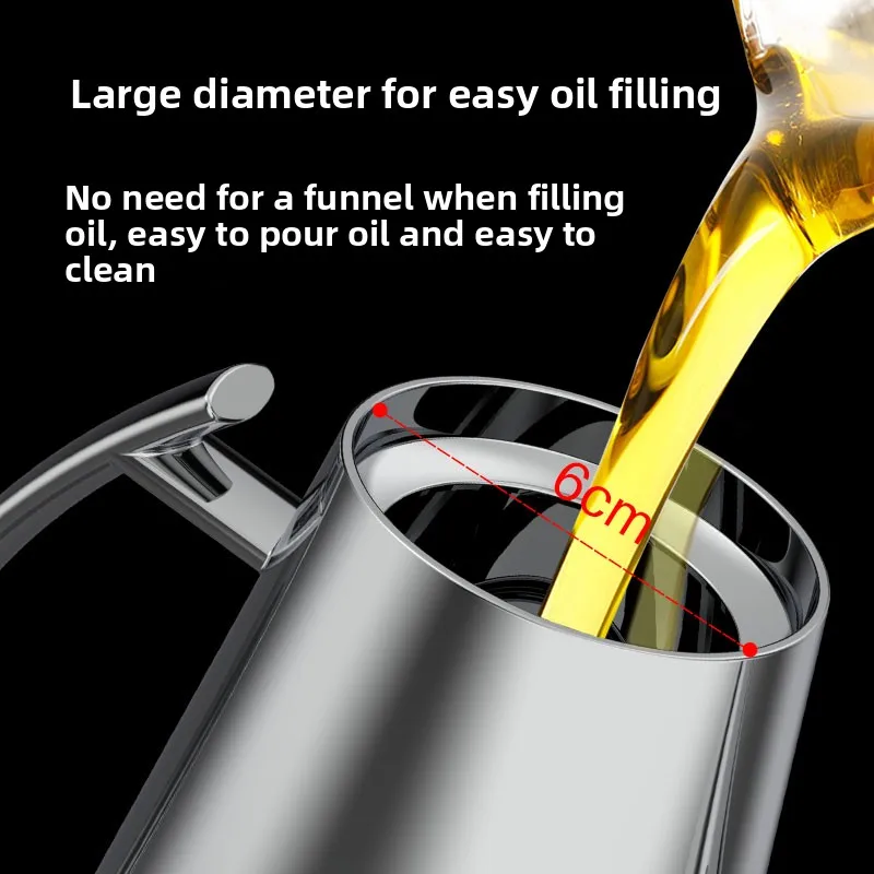 YJQ Cone Oil Jug Stainless Steel Leakproof Vinegar Jug Household Oil Bottle Large Capacity