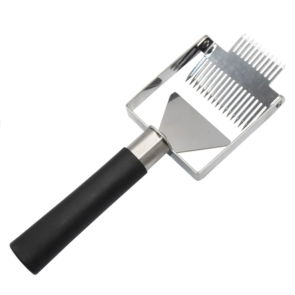 Beekeeping Tools Honey Cutter Uncapping Scraper Bee Hive Honeycomb Scraper Equipment Metal Handle Uncapping Fork Shovel