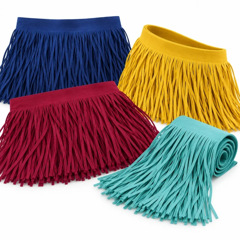 1/3/5/10M 15cm Faux Suede Tassel Fringe Dance Costume Trim Stagewear Ribbon Performance Dresses Sewing DIY Apparel Accessories