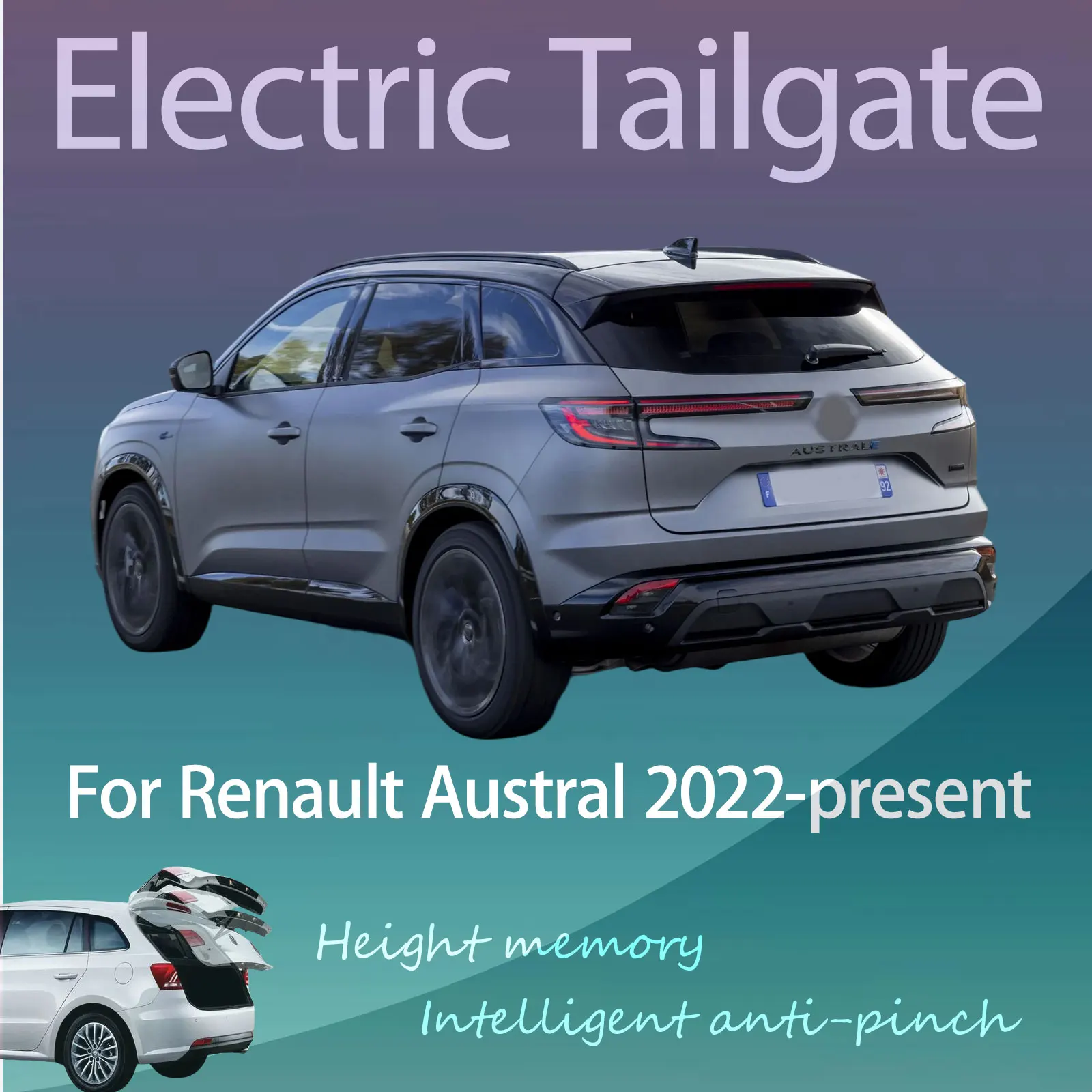 For Renault Austral 2022-present Automatic Opening Closing Anti-pinch Functions Electric Tailgate Sensor Trunk