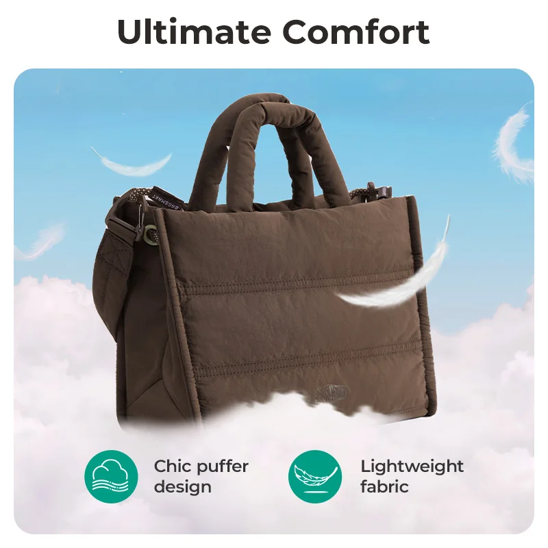 BAGSMART Crossbody Bags for Women 14 Inch Laptop Tote Bag Waterproof Anti-theft Magnetic Buckle Large Capacity Multiway Handbag - view 2