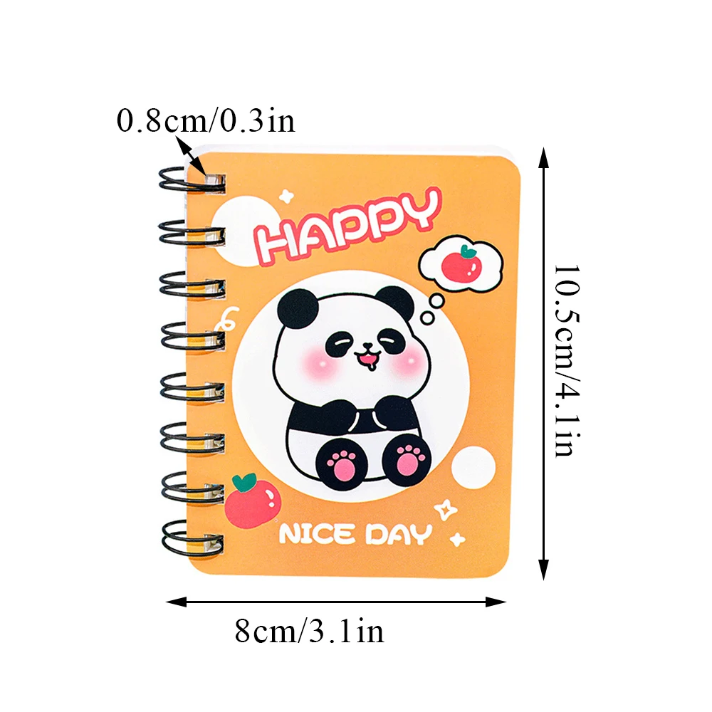 Cartoon Notebook Stationery Pocket Learning Supplies Panda Coil Book INS Notebook Portable Mini Cute Student Notebook