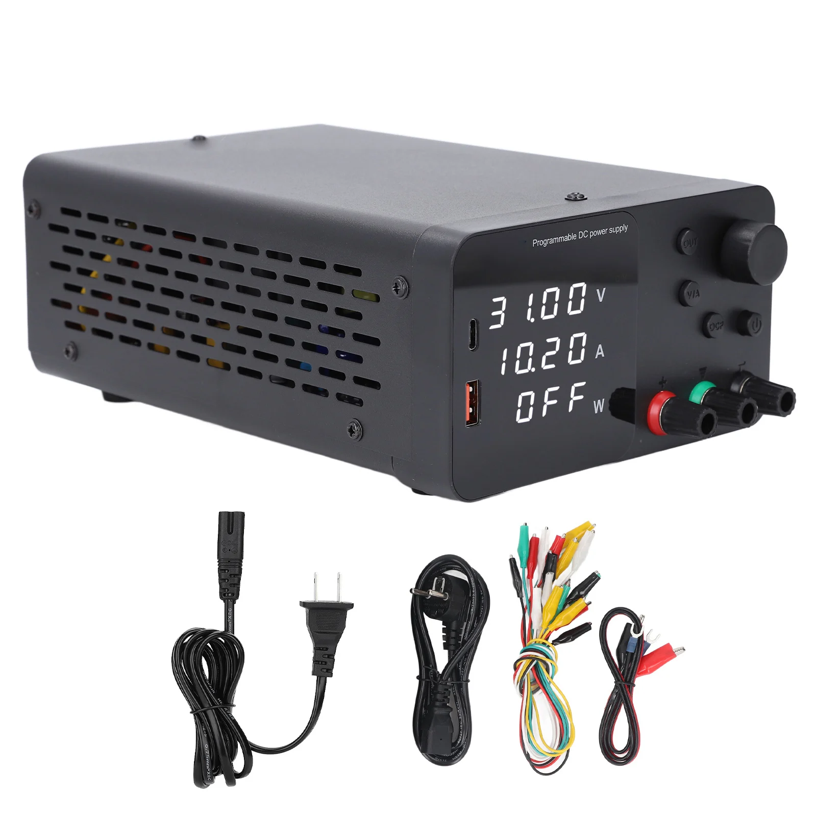 Bench Power Supply 0‑10A High Accuracy Smart Control 0‑30V  Power Supply Switch with Memory Function for Encoder Adjustment