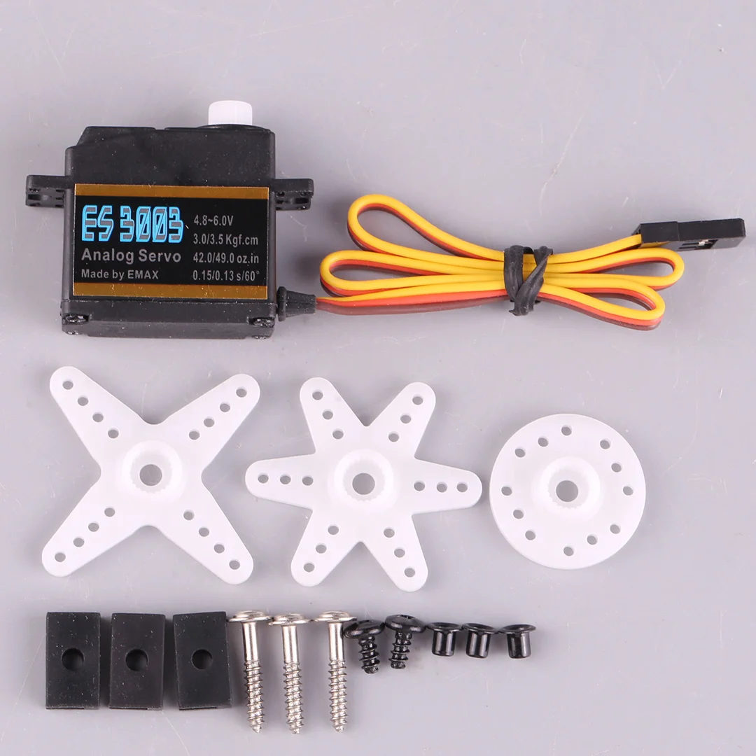 

EMAX ES3003 Plastic Teeth 17g Simulation Servo Server Fixed Wing Remote Controlled Aircraft FPV