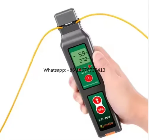 KFI-40V Optical Fiber Identifier with Fiber Visual Fault Locator Display Identifying Direction Break Checker FTTH Testing Tool