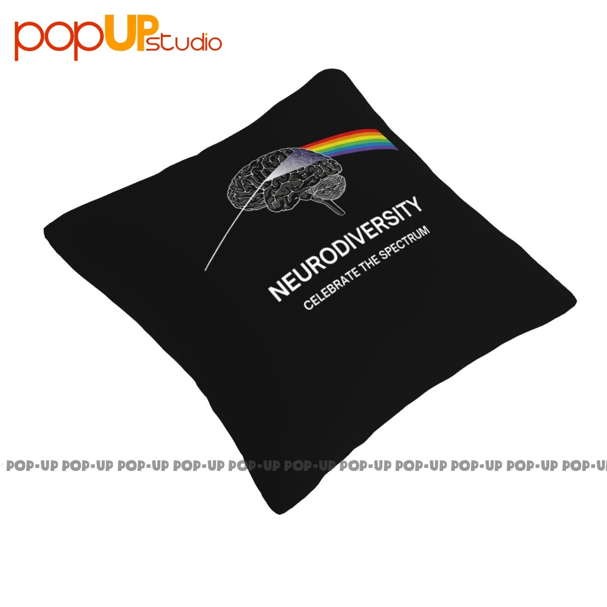 Best Neurodiversity Autism Spectrum Asd Adhd Rainbow Brain P-20 Pillowcase Throw Pillow Cover Anti-Mite