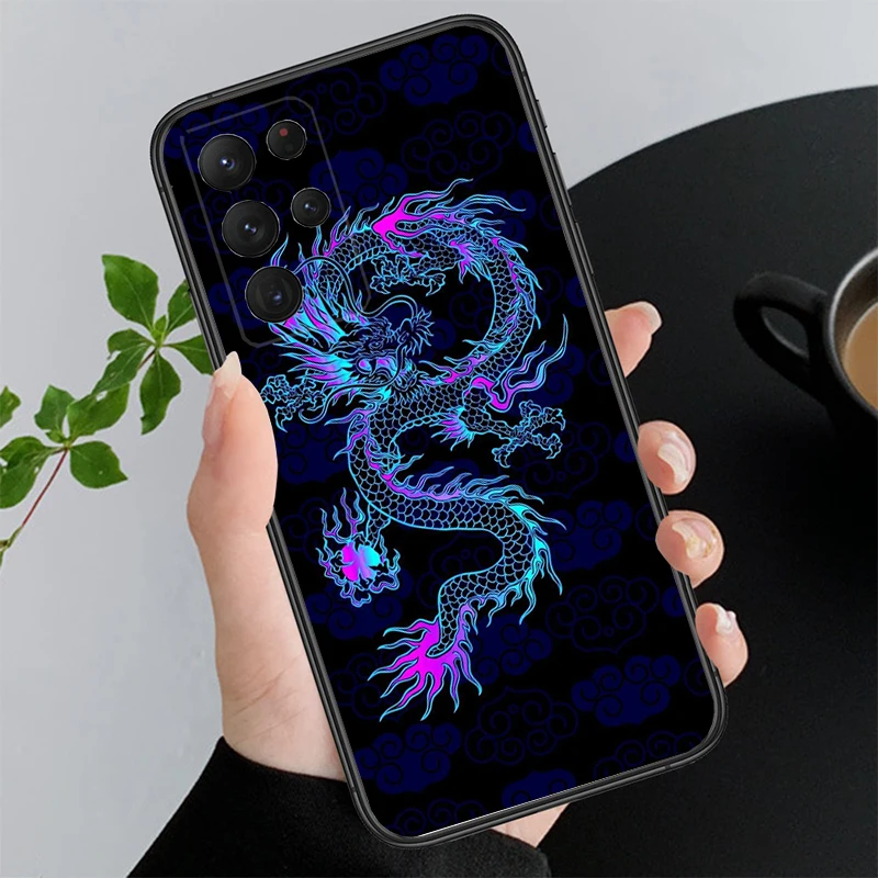 

Chinese Dragon Art Funda Phone Case For Samsung Galaxy S25 S24 S23 S22 S21 Ultra S24 S23 S22 S21 S25 Plus S24 S20 FE