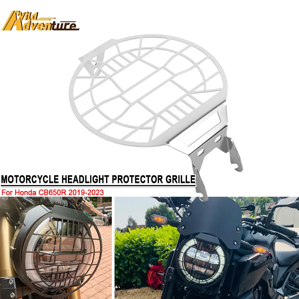 

CB650R 2023 Motorcycle Universal Vintage Headlight Protector Retro Grill Light Lamp Cover For Honda CB650R CB 650 R 2019-2023