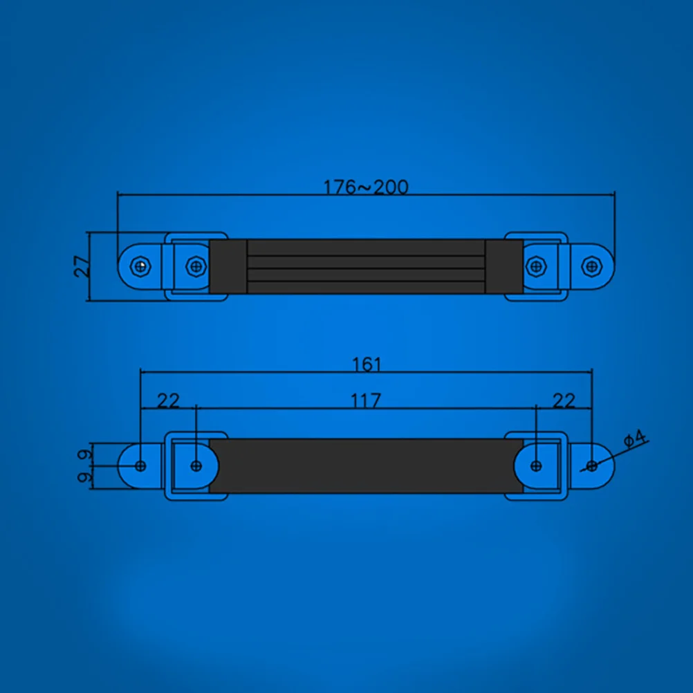 

3Pcs Modern Cabinet Handle Simple Design Smooth Finish Easy Install for Drawer Wardrobe Closet Black Suitcase Handle