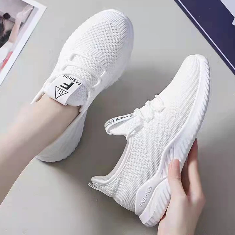 Sport Running Shoes Women Air Mesh Breathable Walking Women Sneakers Comfortable White Fashion Casual Sneakers