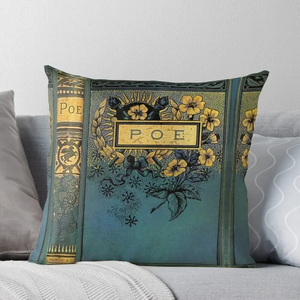 

Edgar Allan Poe old Victorian book cover Throw Pillow Luxury Cushion Cover Couch Pillows Plaid Sofa Christmas Covers pillow