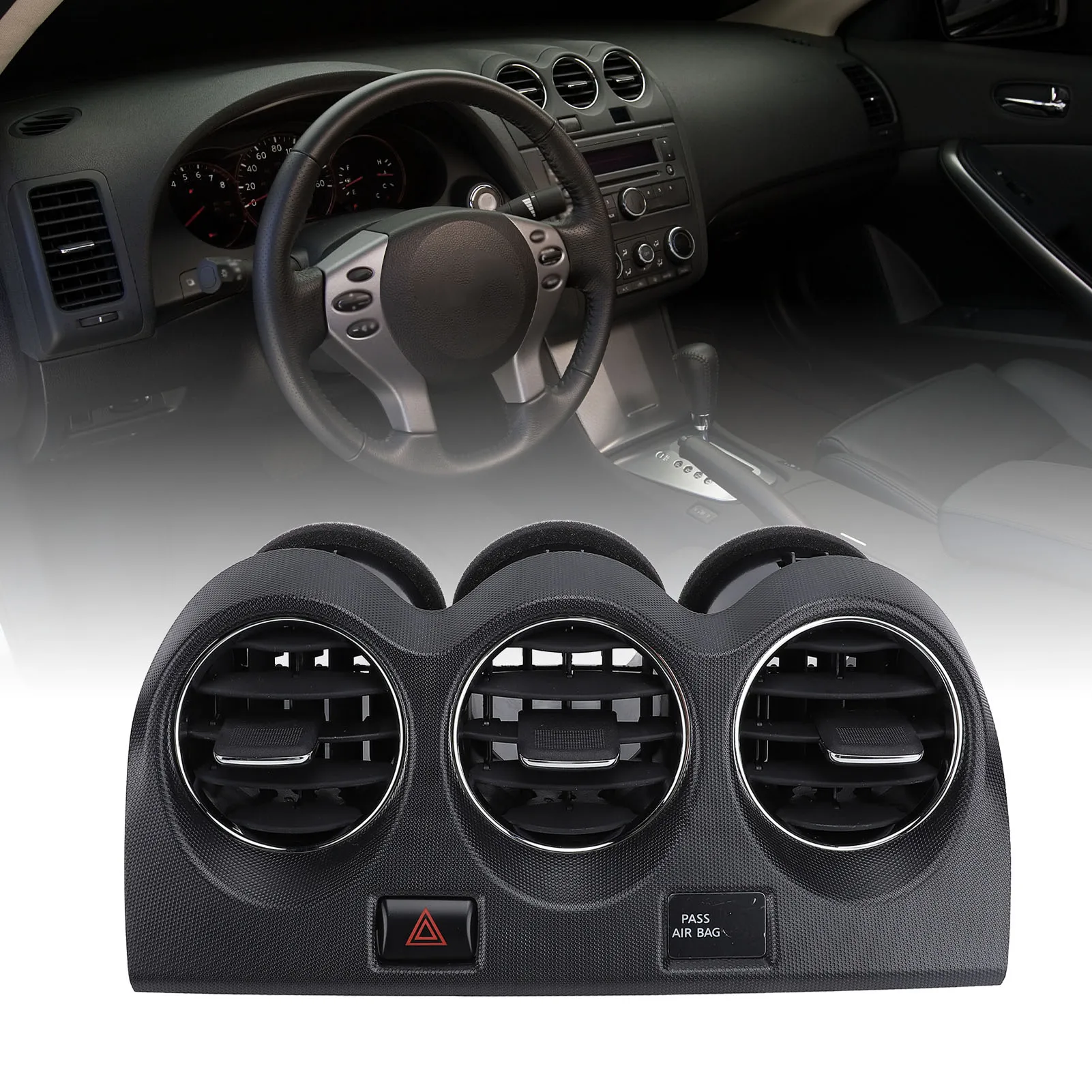 

Center Dash AC Outlet Air Vent Panel with Emergency Switch E771 5111E100 for Nissan Altima Fourth Generation 2007 to 2012