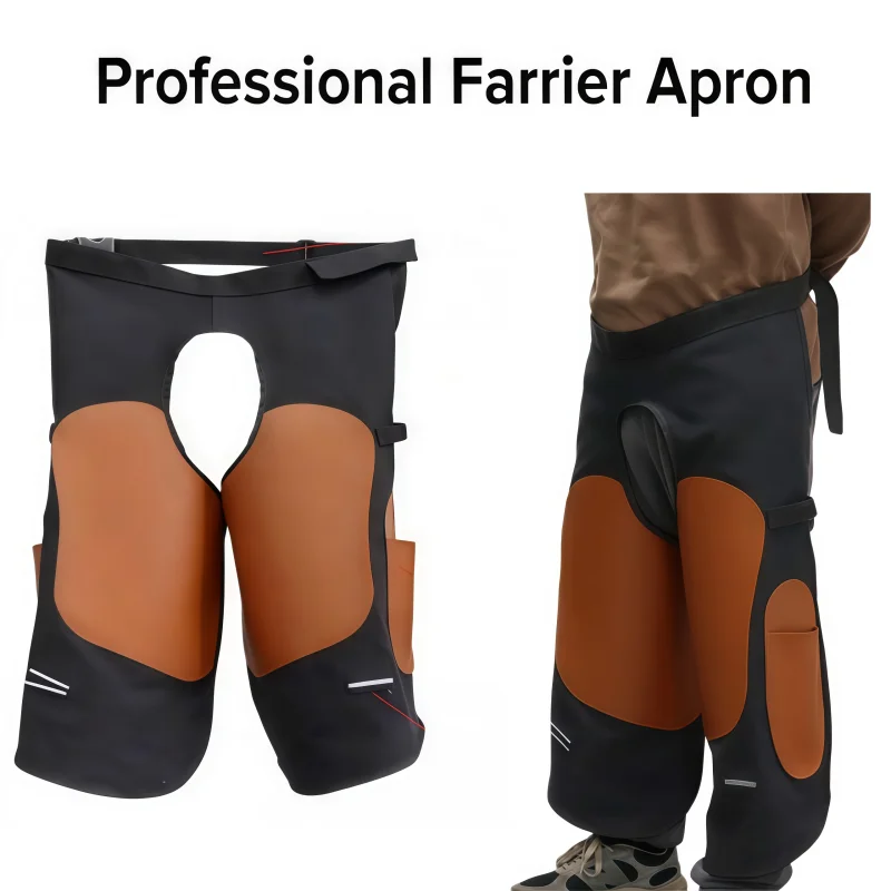 farrier-apron-for-horse-care-with-tool-storage-pockets-nail-holding-loops-adjustable-button-straps-professional-hoof-work