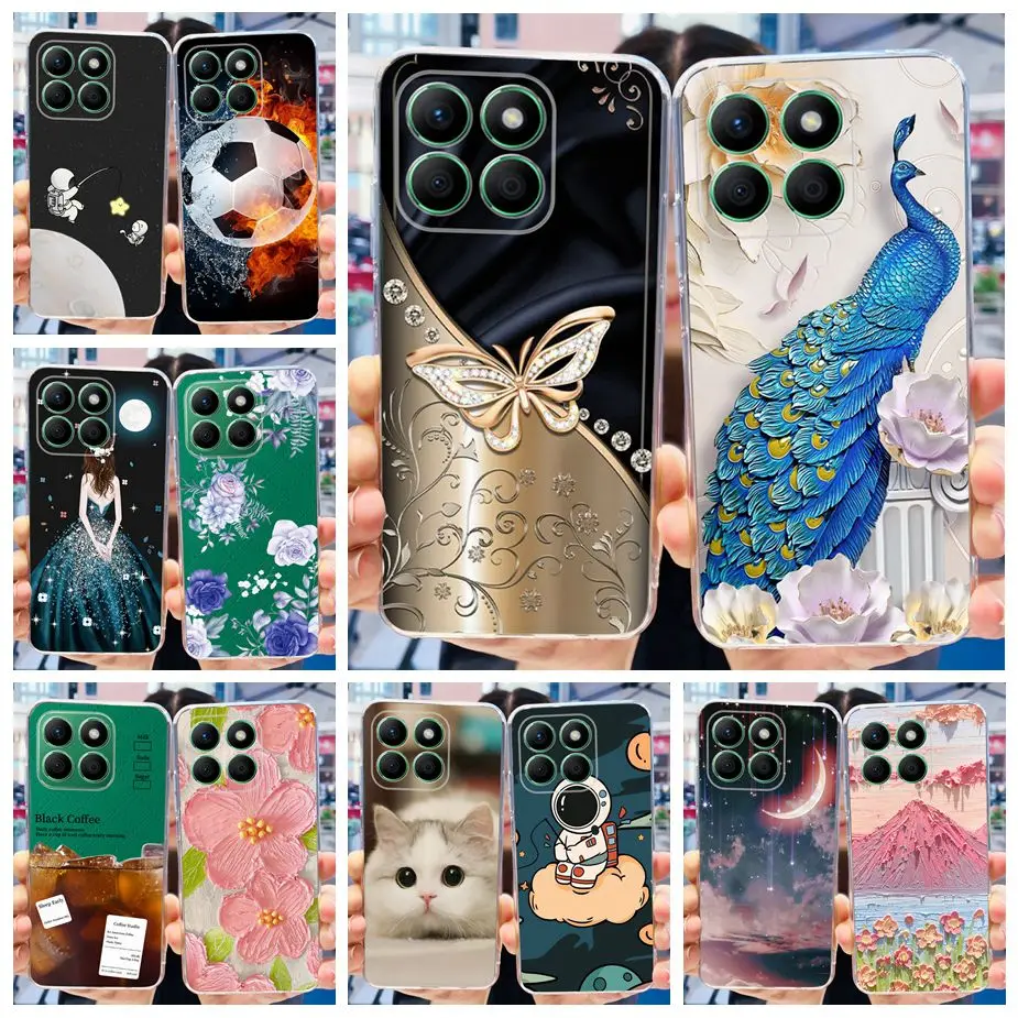 For Honor X8b Case LLY-LX1 LLY-LX2 Luxury Painted Cover Clear Silicone Phone Case For Honor X8b X 8b HonorX8b Soft Fundas Bumper