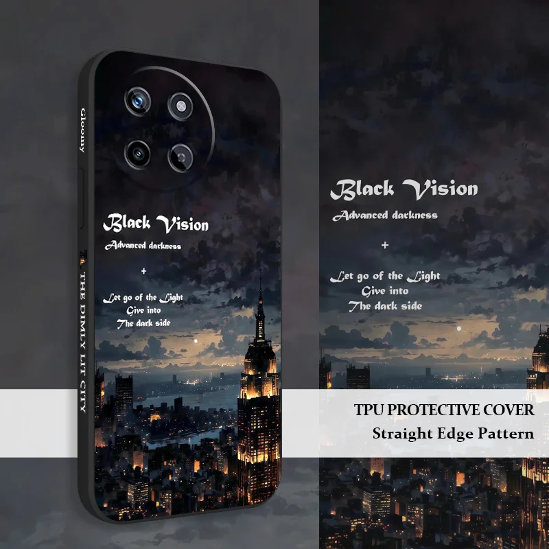 

City Night View Phone Case For OPPO Realme 14 13 12 11 10 9 9i 8 8i 7 Pro Plus C35 C21Y C25Y C25 Liquid Silicone Cover