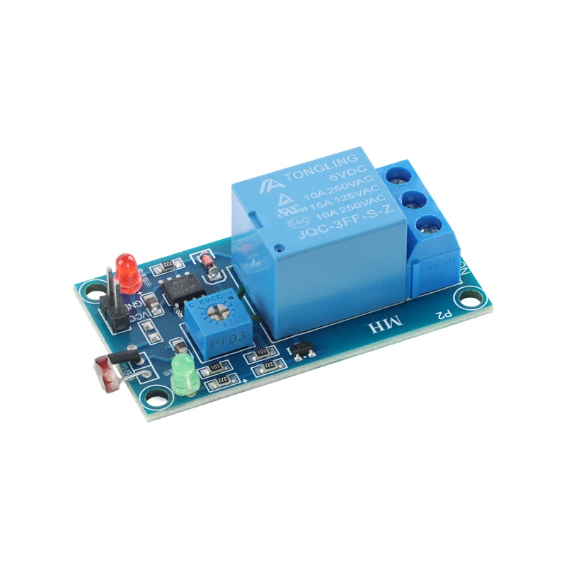 Picture 5: 5V 12V Light Photoswitch Sensor Switch LDR Photoresistor Relay Module Light Detection Photosensitive Sensor Board For Arduino