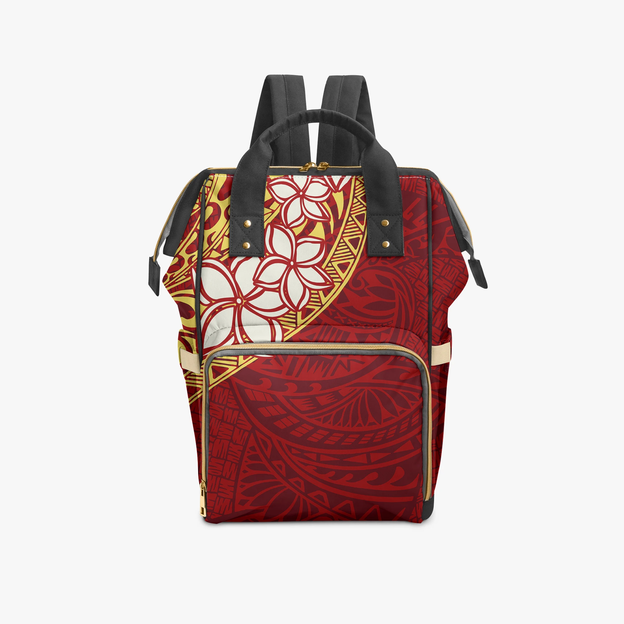 

Полинезийская сумка для мамы, холщовый рюкзак, дорожная портативная сумка для хранения, рюкзак большой вместимости, индивидуальный узор, Острова Самоа, 2025 г.