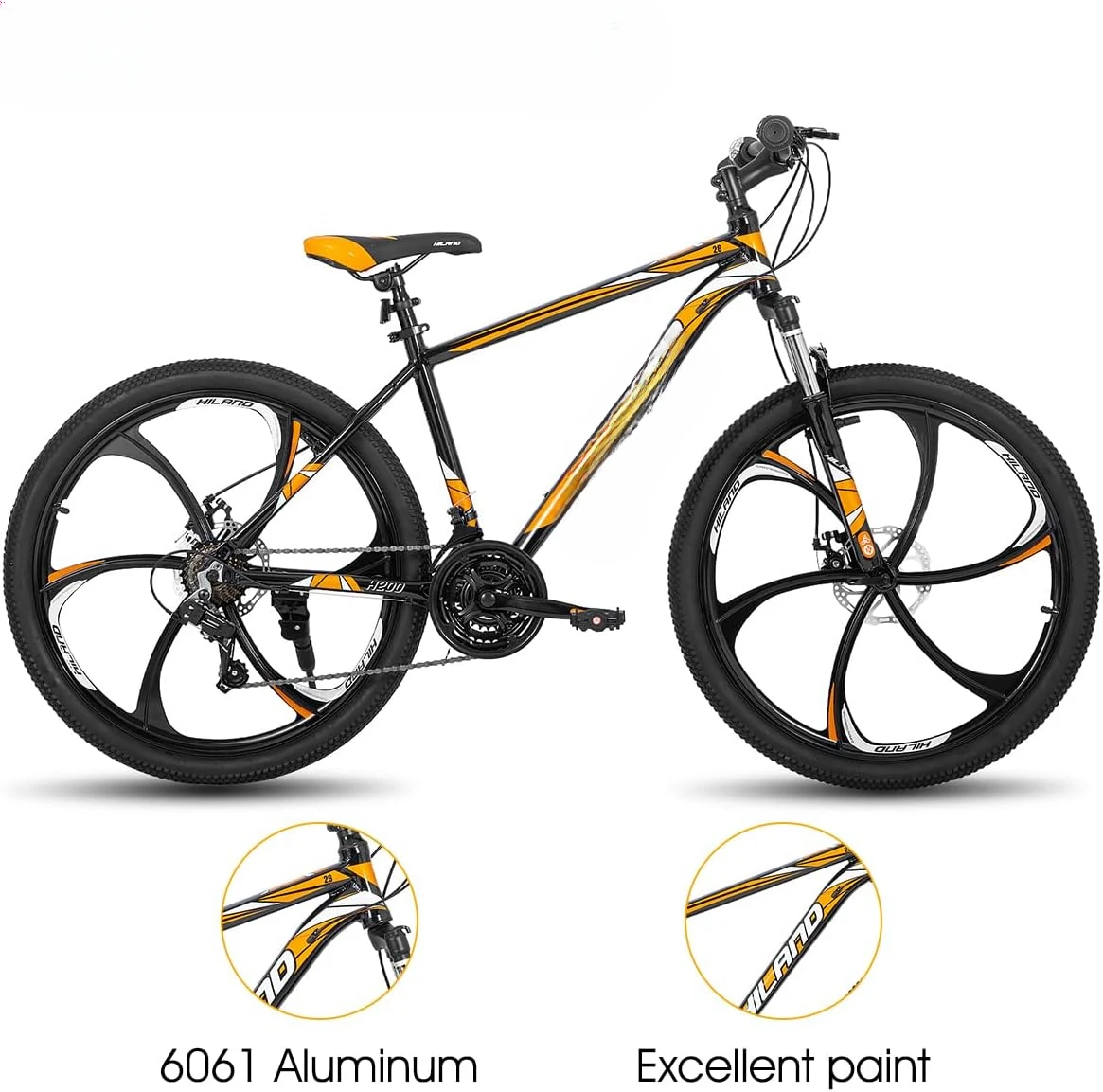 21 Speeds Drivetrain, Aluminum Frame 26 Inch Wheels, Disc-Brake Bike for Men Women Men's MTB Bicycle