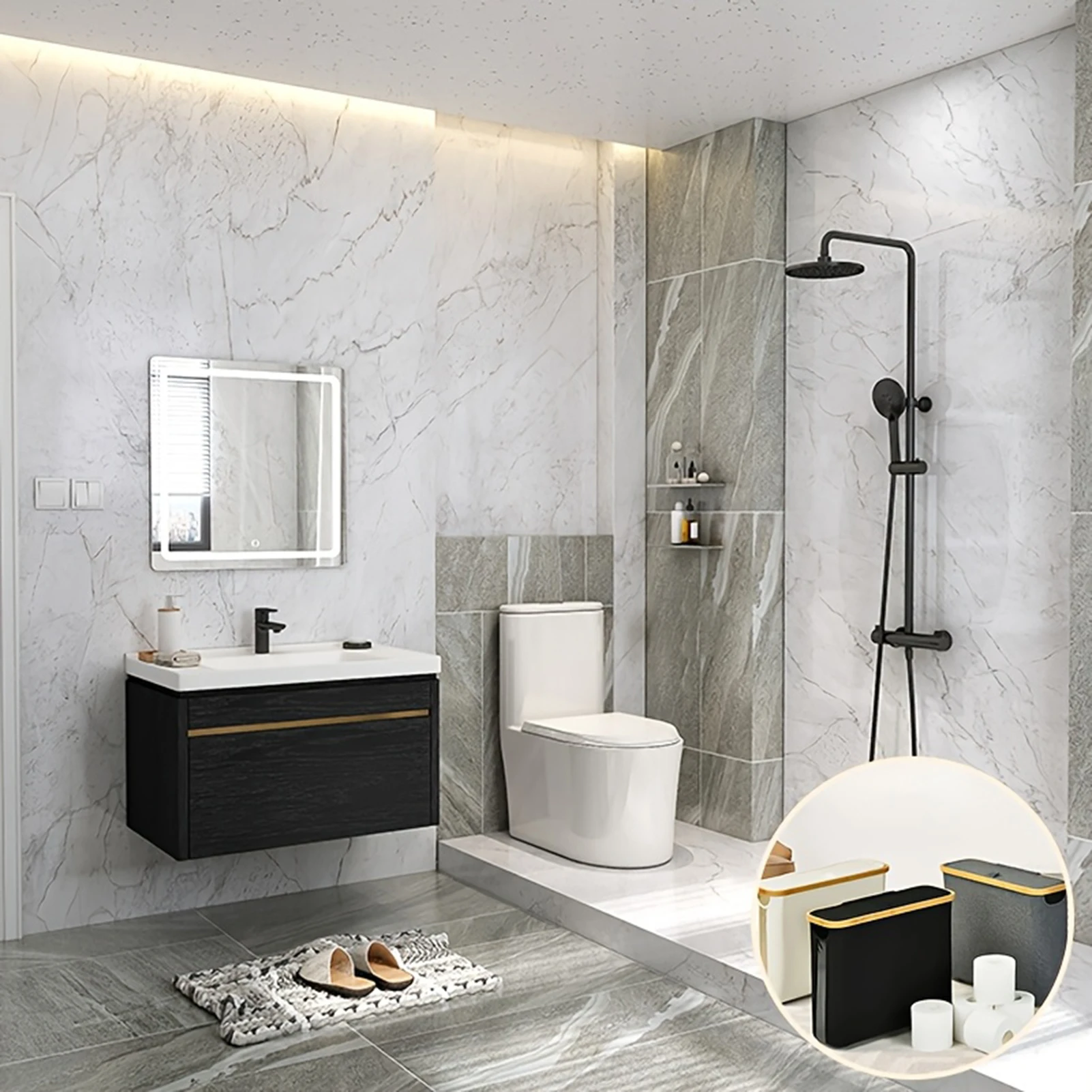 

Toilet Paper Organizer Basket Visible Tissue Storage Basket Bathroom Accessories for Home Bathroom Public Toilet