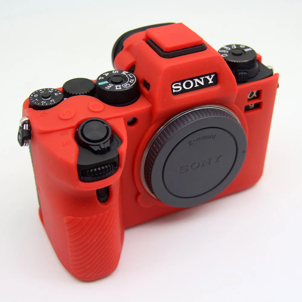 เคสซิลิโคนป้องกันผิวเกราะด้ามยางอุปกรณ์ป้องกันฝาครอบสำหรับ Sony Alpha A9 II A9II A7RIV A7R Mark IV A7R4กระเป๋าวิดีโอป้องกัน