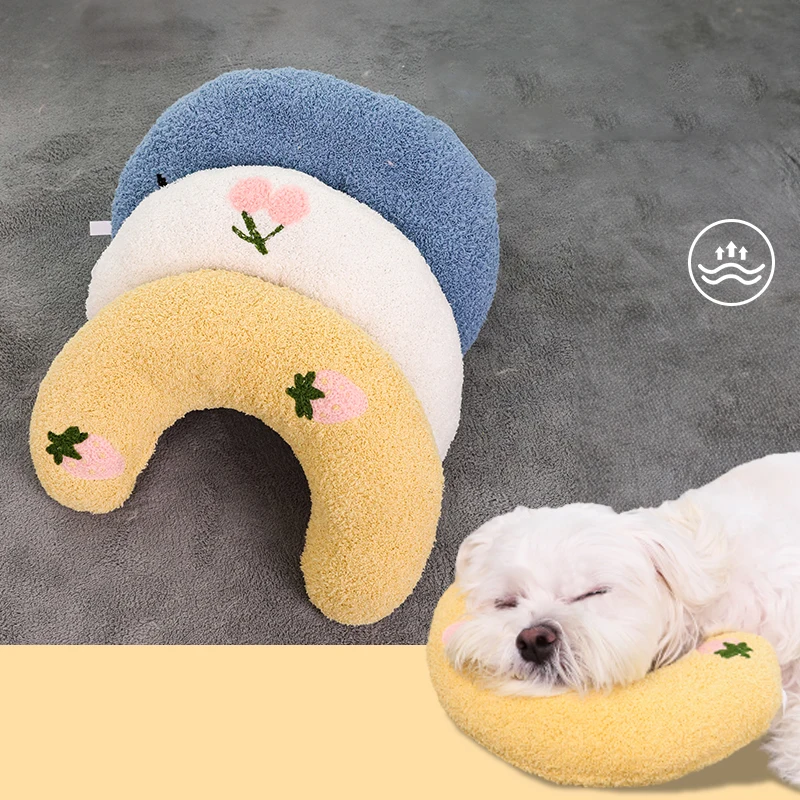 

Pet Pillow Cat Dog Sleeping U-Shaped Pillow Neck Protector Thickened With Cotton Soft Comfortable Bite Resistant Pet Supplies