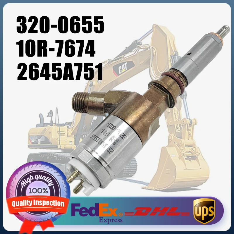 

320-0655 10R-7674 2645A751 High Quality Diesel Fuel Injector Suitable For Caterpillar Perkins CAT C6.6 Engine