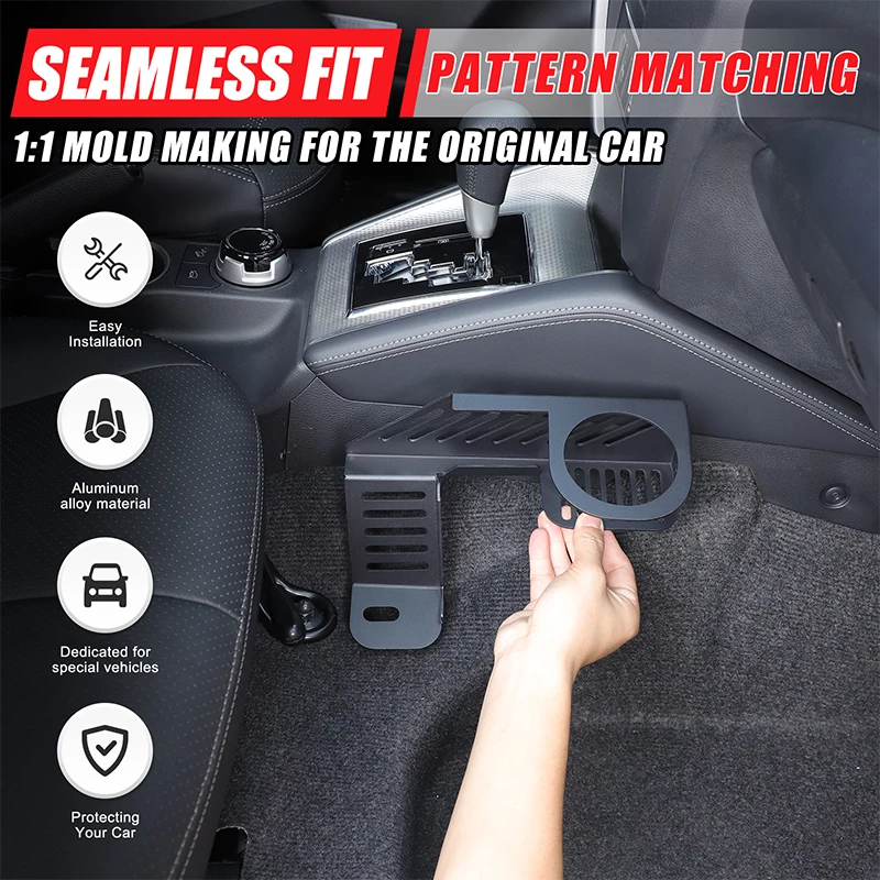 

For Mitsubishi Triton L200 2019-2023 Aluminum Alloy Co-pilot External Cup Holder Seat Water Cup Drink Modification Accessories