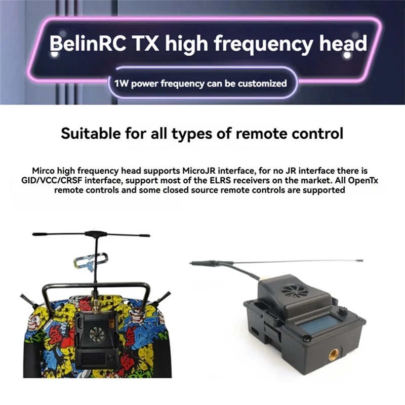 A76F-Miniature Radio Tuner TX30 T Antenna FPV ELRS Module For Some Closed Source Remote Controllers For Most ELRS Receivers
