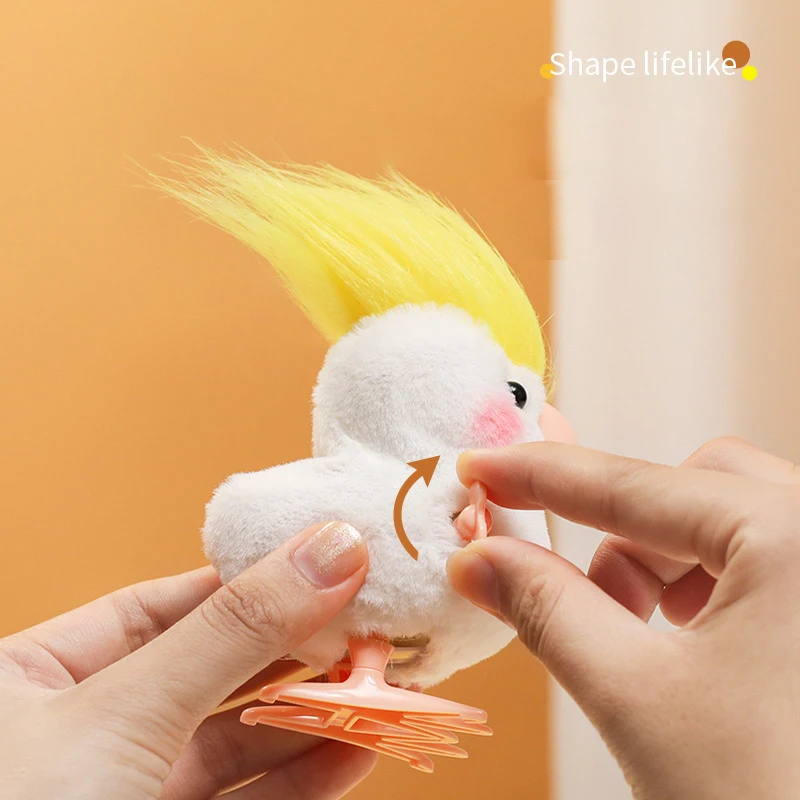 Jumping Xuanfeng Little Parrot Winding Spring Toy, a realistic plush jumping parrot pet children's toy