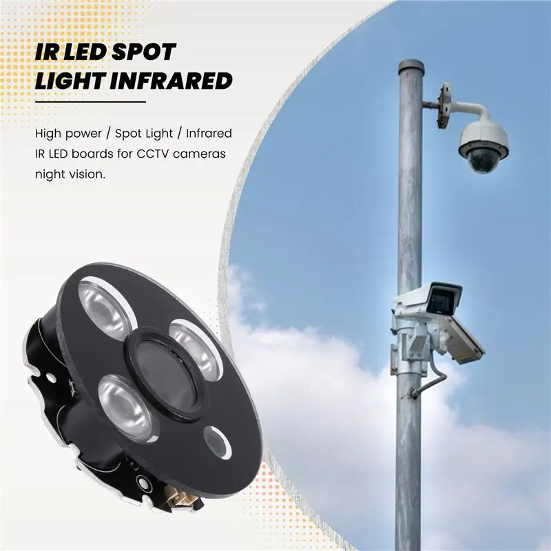 Daily Sale 3 Array IR Led Spot Light Infrared 3X IR LED Board For CCTV Cameras Night Vision (53Mm Diameter)
