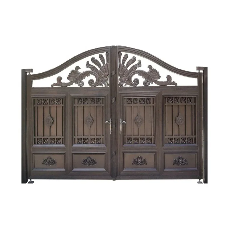 Entrance Fencing with Automatic Door Operators Main Door Trellis Designs Driveway Gates Fence for Villas Factory Direct