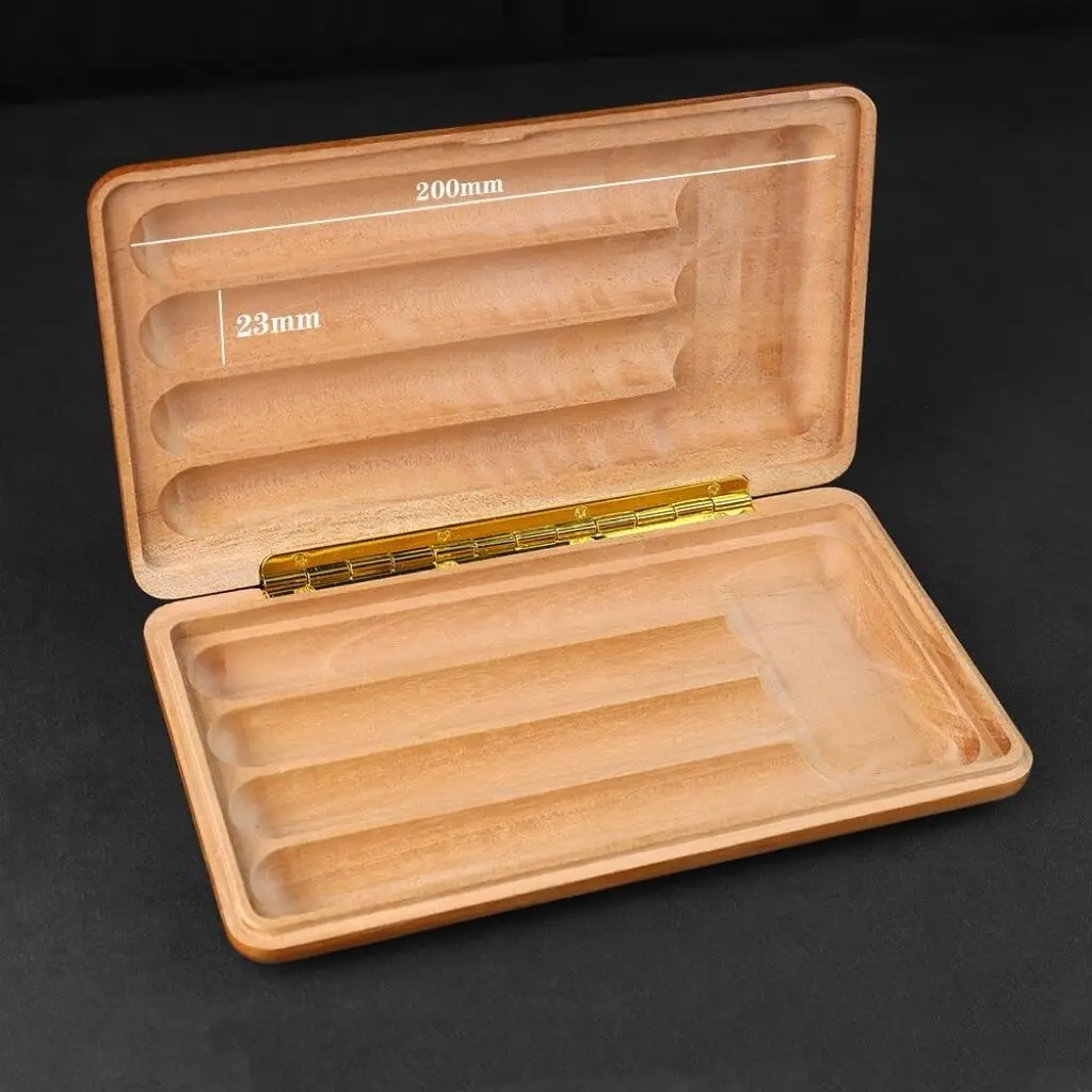 صندوق سيجار من خشب الأرز مع لمسة نهائية من زيت الشمع، صندوق سيجار مرطب صلب ومتين يقاوم التآكل والتمزق.