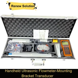 TUF-2000H Digital Ultrasonic Liquid Flow Meter HS HM EB-1 Mounting Bracket Transducer DN15-700mm Flowmeters