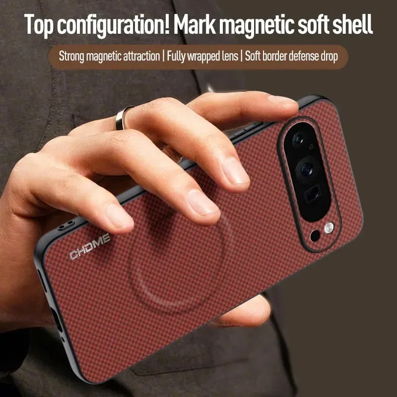 Funda Skinlee para Google Pixel 9 Pro XL, textura de silicona marcada, con carcasa suave, para Google Pixel 9 Pro XL