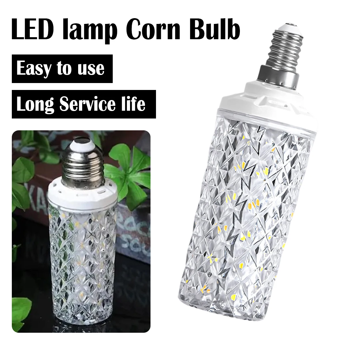 

E14 E27 Led Corn Bulb 24W 30W 40W 50W Lamps Bulbs Chandelier Energy-saving Lamp Room 85-265v High-power Decoration Lights Living