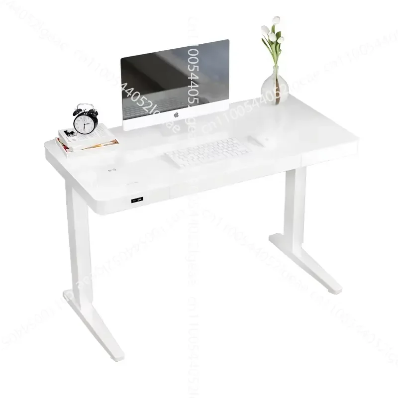 Modern Furniture Adjustable Desk Smart Glass Table with Wireless Charging Table Electric Height Adjustable Standing