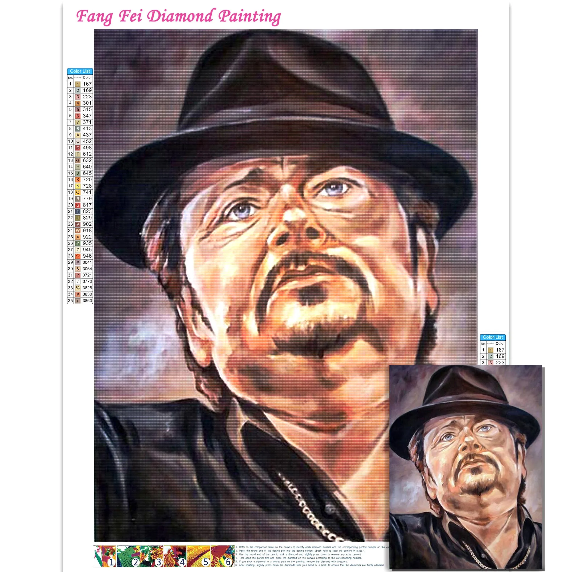 5D أندريه الضباب الماس الراين اللوحة الشهيرة هولندا المغني الشعبي عبر الابره عدة التطريز صورة فسيفساء ديكور المنزل