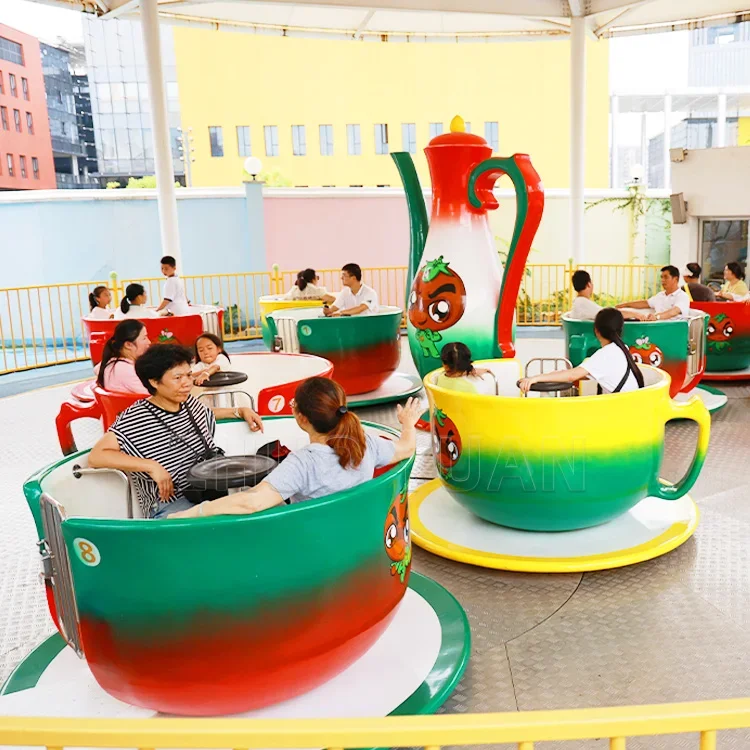 Customized carnival amusement park attraction  coffee cup ride children playground coffee cup ride