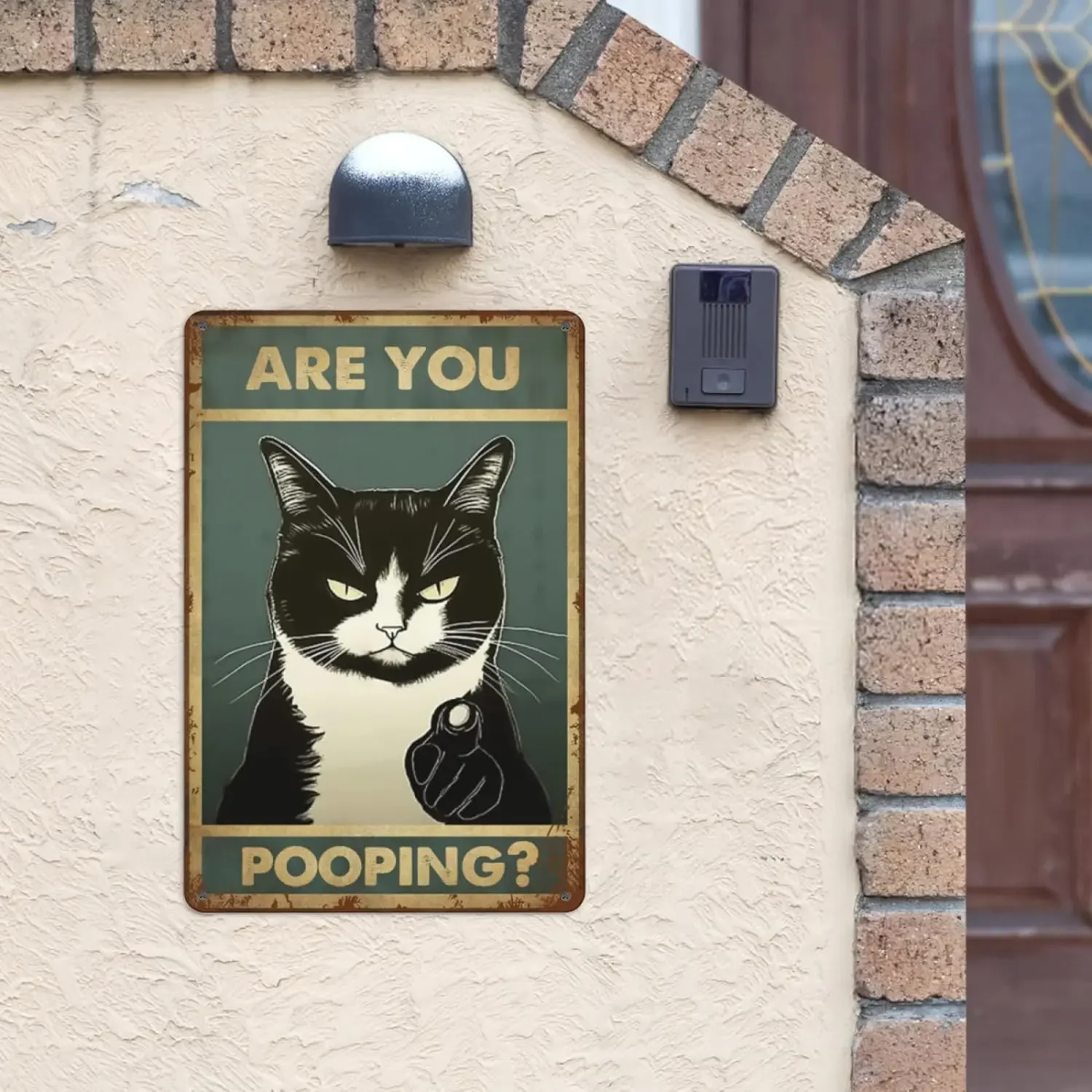 Are You Pooping 1 Funny Tin Sign Wall Art Plaque for Garage Bar Caffe Pub Coffee Home Bathroom Decor  metal plate